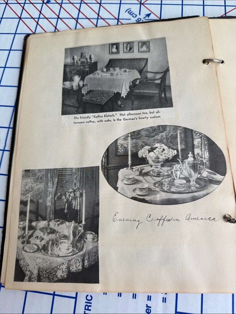 1934 Home Economics Notebook Table Setting & Service Domestic Science Etiquette